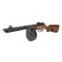 Страйкбольный пистолет-пулемет Snow Wolf PPSH EBB, пластик под дерево (SW-09)